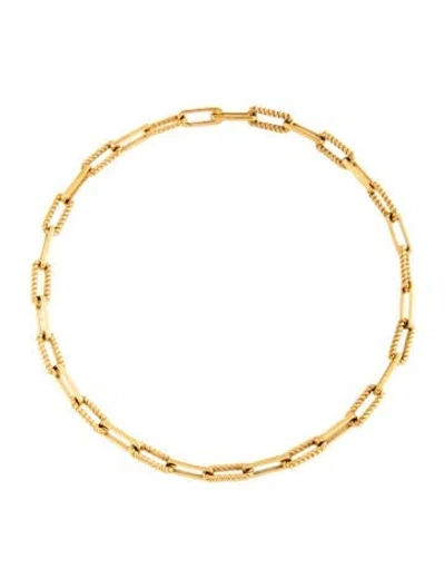 Pre-owned Missoma Coterie Link Collar Necklace, 17" In Multicolor