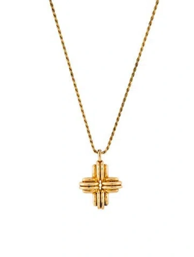 Pre-owned Missoma Cross Pendant Necklace, 22.25" In Multicolor