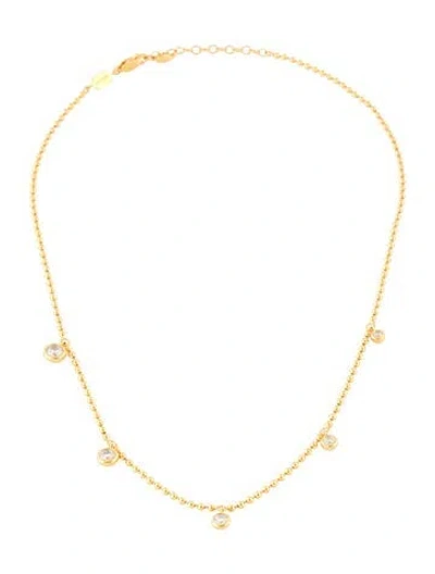 Pre-owned Missoma Crystal Station Collar Necklace, 17" In Multi