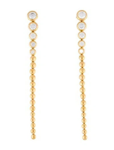 Pre-owned Missoma Cubic Zirconia Beaded Drop Earrings In Multi