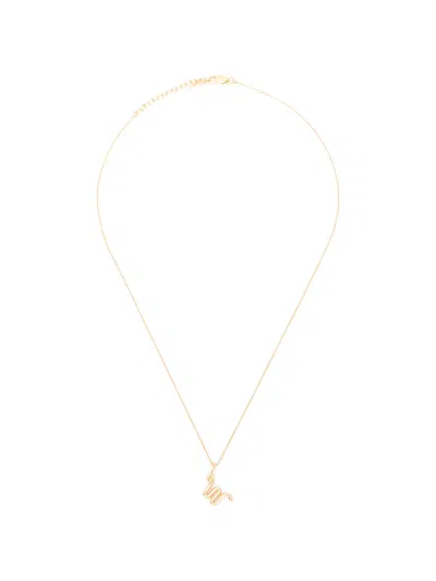 Missoma Curly Molten Initial-w Necklace In Brown