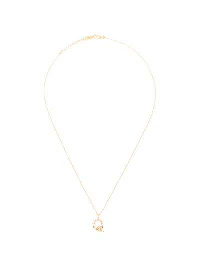 Missoma Curly Molten Mini Inicial-q Necklace In Gold