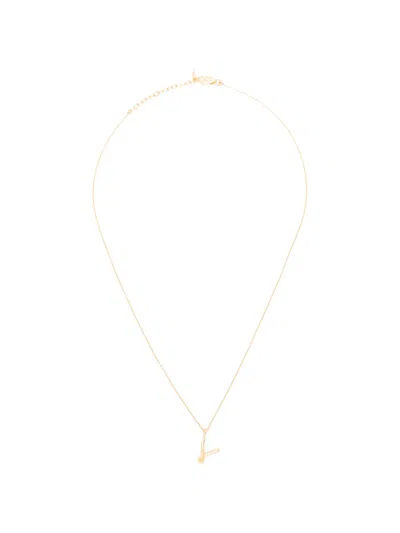 Missoma Curly Molten Mini Inicial-v Necklace In Gold