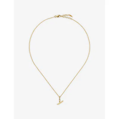 Missoma Curly Molten Mini Initial 18ct Yellow Gold Vermeil Necklac