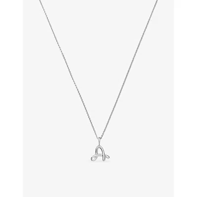 Missoma Curly Molten Mini Initial A 925 Sterling Silver Necklac In Metallic