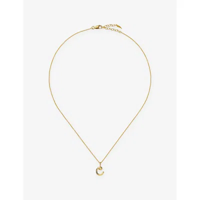 Missoma Curly Molten Mini Initial C 18ct Gold Vermeil Necklac