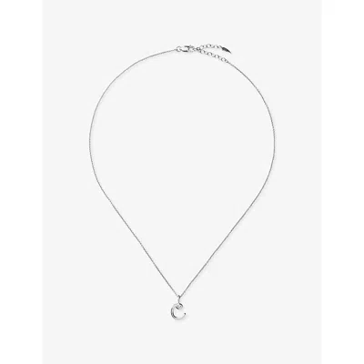 Missoma Curly Molten Mini Initial C Sterling Silver Necklac