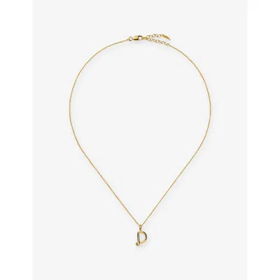 Missoma Curly Molten Mini Initial D 18ct Gold Vermeil Necklac