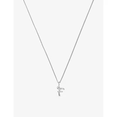 Missoma Curly Molten Mini Initial F Silver-plated Sterling-silver Necklac