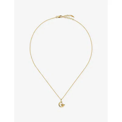 Missoma Curly Molten Mini Initial G 18ct Gold Vermeil Necklac