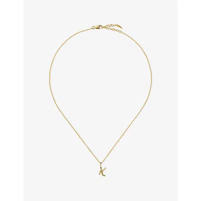 Missoma Curly Molten Mini Initial K 18ct Gold Vermeil Necklac