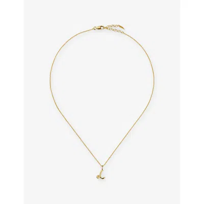 Missoma Curly Molten Mini Initial L 18ct Gold Vermeil Necklac