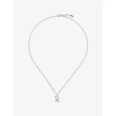 Missoma Curly Molten Mini Initial R Silver-plated Sterling-silver Necklac