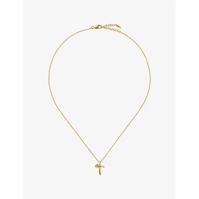 Missoma Curly Molten Mini Initial T 18ct Gold Vermeil Necklac