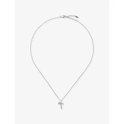 Missoma Curly Molten Mini Initial T Silver-plated Sterling-silver Necklac
