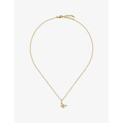 Missoma Curly Molten Mini Initial W 18ct Gold Vermeil Necklac