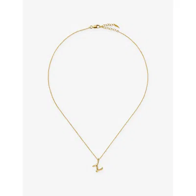 Missoma Curly Molten Mini Initial Z 18ct Gold Vermeil Necklac