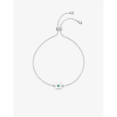 Missoma December Birthstone Sterling Silver And Dyed Turquoise Magnesite Slider Bracelet