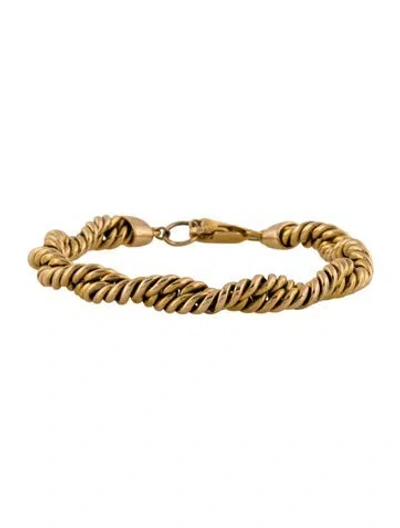 Pre-owned Missoma Double-chain Twist Bracelet, 6.5" In Multi