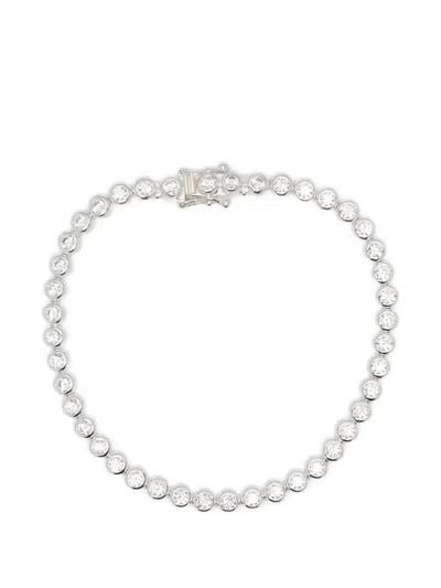 Missoma Embellished Round Tennis Bracelet In Silver