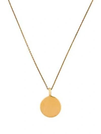 Pre-owned Missoma Engravable Round Necklace, 18" In Multicolor