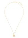 Missoma Engraved Square Mini Pendant Necklace In Gold