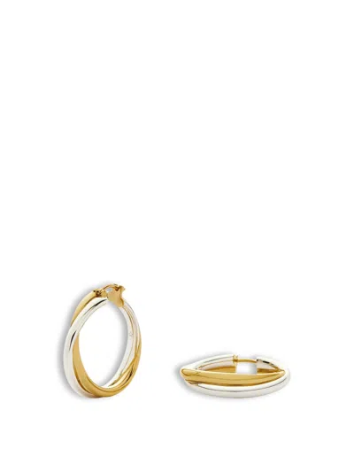 Missoma Entwine Slim Large Earrings In Mixed Metal