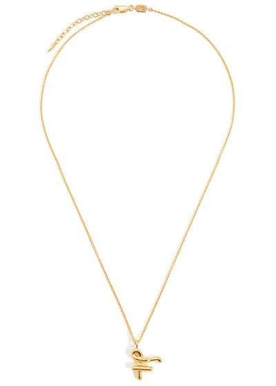 Missoma F Initial 18kt Gold-plated Necklace