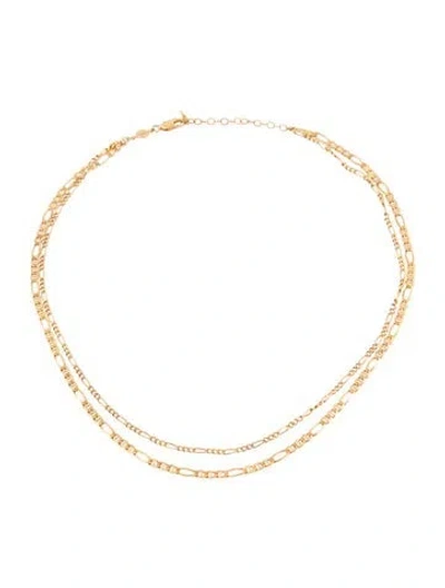 Pre-owned Missoma Filia Double Chain Necklace, 17" In Multi