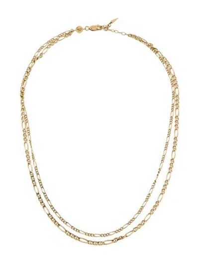 Pre-owned Missoma Filia Double Chain Necklace, 17.5" In Multi