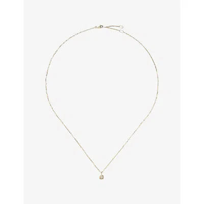 Missoma Fine April Birthstone 18ct Yellow Gold And White Sapphire Pendant Necklac