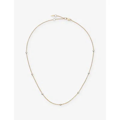 Missoma Fine Floating 0.06ct Diamond 14ct Gold Necklac