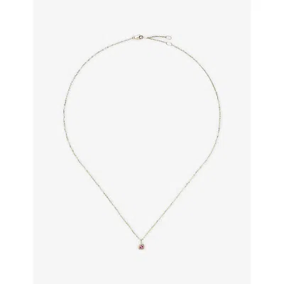 Missoma Fine October Birthstone 18ct Yellow Gold And Peridot Pendant Necklac In Multi