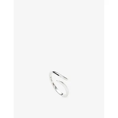 Missoma Fine Open Claw 9ct White Gold Ring Silver