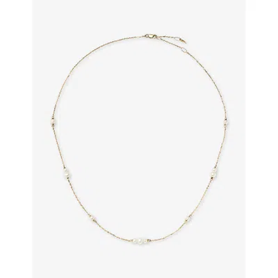Missoma Fine Pearl 14ct Yellow-gold Chain Necklac In Silver
