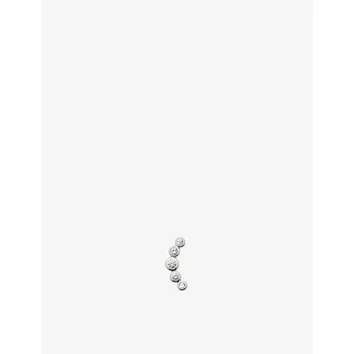 Missoma Flat Back 9ct White Gold And Lab Grown Diamond Stud Earrings In Silver