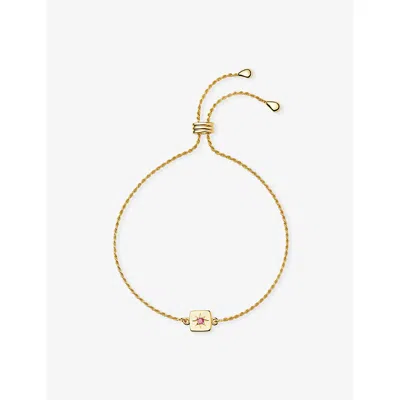 Missoma Gold Jul November Birthstone 18ct Yellow Gold Vermeil And Citrine Slider Bracelet