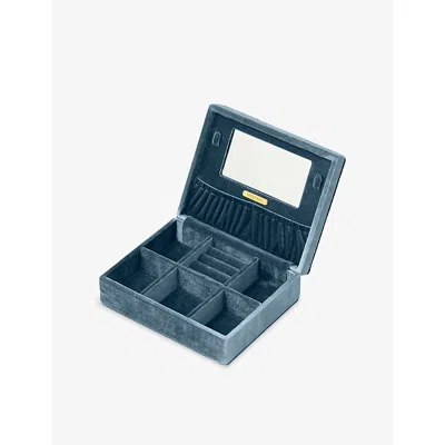 Missoma Gold Velvet Jewellery Box In Blue
