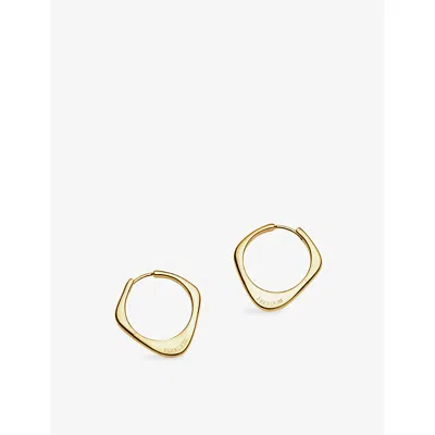 Missoma Harris Reed Fearless Medium 18ct Yellow-gold Plated Brass Hoop Earrings