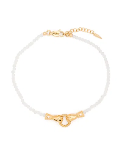 Missoma Harris Reed In Good Hands Bracelet In White