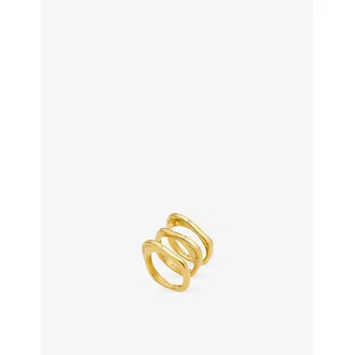 Missoma Harris Reed Self-love 18ct Yellow-gold Plated Brass Stacking Rings