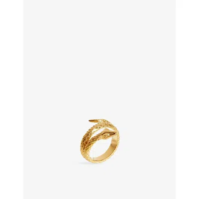 Missoma Harris Reed X  Coiled Serpent 18ct Yellow Gold-plated Ring