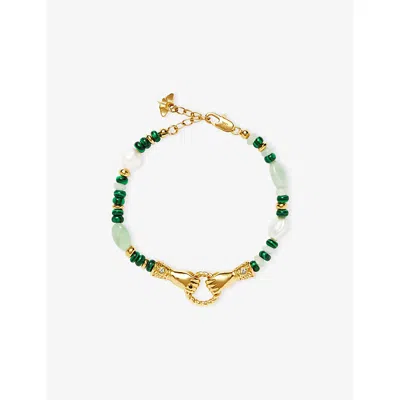 Missoma Harris Reed X  In Good Hands 18ct Yellow Gold-plated, Quartz, Calcite, Aventurine, Pearl And