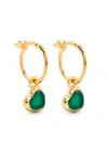 Missoma Heart-charm Quartz Hoops In Gold