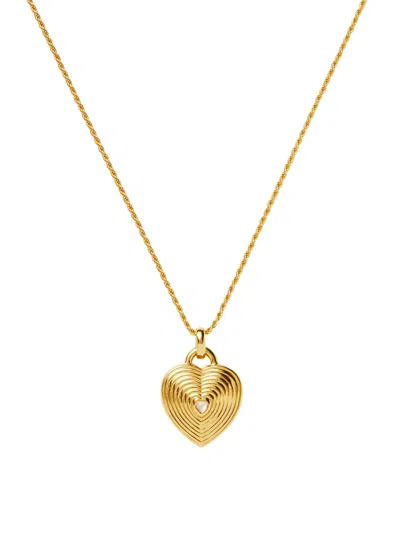 Missoma Heart Ridge 18kt Gold-plated Locket Necklace
