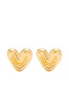 Missoma Womens Puffy Heart Mini 18ct Recycled Yellow Gold-plated Recycled-silver Earrings In Gold