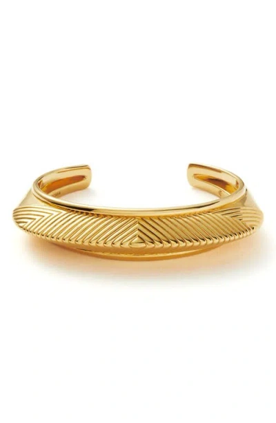 Missoma Hera Dome Ridge Statement Cuff Bracelet In Gold