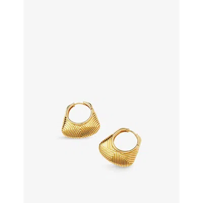 Missoma Womens Gold Hera Ridge 18ct Recycled Yellow Gold-plated Recycled Sterling-silver Hoop Earrin