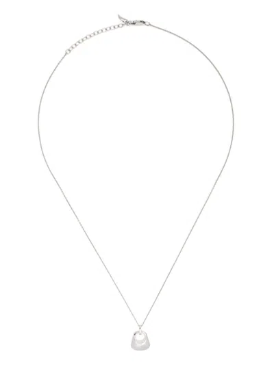 Missoma Hera Ridge Mini Pendant Necklace In Silver