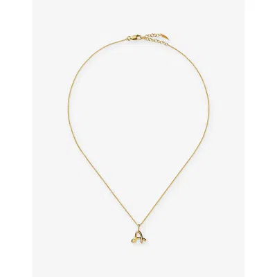 Missoma Initial A Curly Molten 18ct Yellow Gold Vermeil Mini Necklac